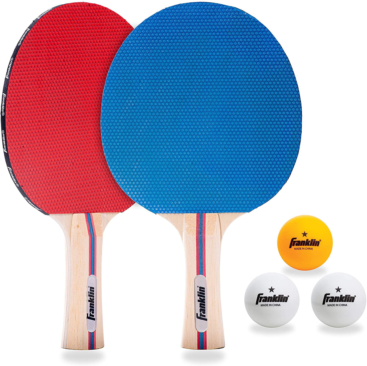 Franklin Ping Pong Paddles 2 Player Table Tennis Set Paddle With 3 Balls 