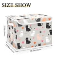 thumbnail image 5 of Yayeee Collapsible Cube Storage Bin with Lid Fabric Closet Decorative Basket with Handles, Gray Cartoon Pattern, 5 of 7