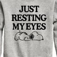 thumbnail image 3 of Peanuts - Resting My Eyes Snoopy - Toddler & Youth Crewneck Fleece Sweatshirt, 3 of 6