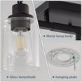 thumbnail image 6 of 5Lights Semi Flush Mount Ceiling Light, Adjustable Kitchen Light Fixtures Ceiling Mount with Clear Glass Shades, Rotatable Black Track Lighting Fixtures for Hallway, Foyer, Bedroom(Bulb Not Included), 6 of 10