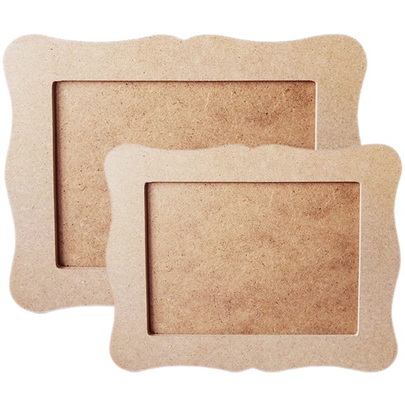 FELTECHELECTR 2Pcs Photo Frame Craft Wood for Early Education Projects