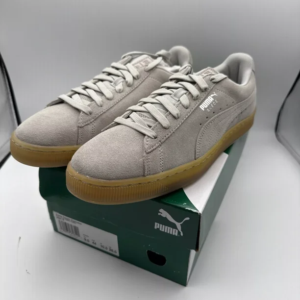 PU & MA Suede Classic Explosive Mens Shoes Size 10.5 NIB 362591 02 Gray Yellow
