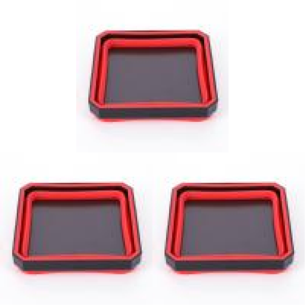 Caja Bandeja 4.53 En Herramientas Piezas Almacenamiento Piezas Magnéticas Plegables Multicolor Rojo