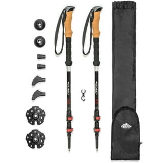 Cascade Mountain Tech Trekking Poles - Carbon Fiber Walking or Hiking  Sticks with Quick Adjustable Locks