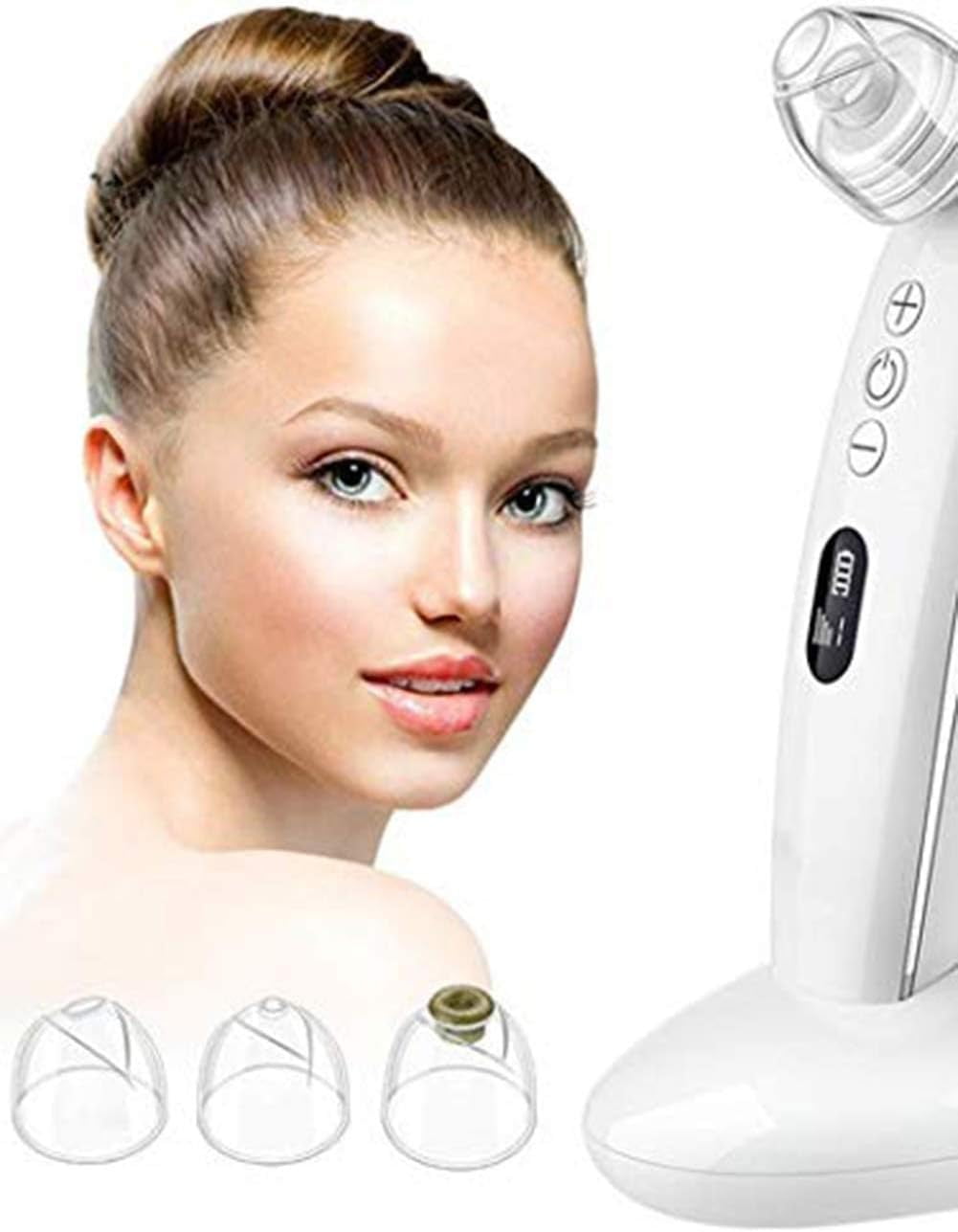 Blackhead Remover Vacuum—Electric Vacuum Suction Blackhead Remover W/LED Display—Powerful Facial Pore Vacuum Cleaner Tool for Blackhead, Whitehead&Acne Removal for Women and Men