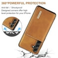 thumbnail image 4 of SaniMore Case for Samsung Galaxy S23 FE 6.4" 2023, PU Leather Case Soft TPU Inner Detachable Magnetic Folding Wallet Card Slots Kickstand Anti-drop Shockproof 360°Protection Cover, Brown, 4 of 10