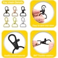 thumbnail image 4 of 10pcs Swivel Clasp Lanyard Snap Hooks Keychain Clip Hook Metal Lobster Claw Clasps for Lanyard Key Rings Crafting Purse (Gun Metal,25mm-10pcs), 4 of 7