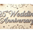 thumbnail image 3 of LUUFILx 25th Wedding Anniversary Backdrop Heart Decorations Party Supplies Banner Romantic Celebration Event Background Photo Props Anniversary Wall Décor, 3 of 7