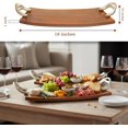 thumbnail image 3 of Wooden Party Platter Tray Perfect for Breakfast, Appetizers, Coffee, Bar, and Food Display - 18x10x1 Inches, 3 of 7