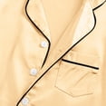 thumbnail image 4 of Bmisegm Sleepwear for Kids Spring Summer Childrens Silk Like Satin Homewear Set for Boys and Girls Imitation Silk Viscose Pajamas Sleepwear for Boys Gold 8-9 Years, 4 of 8