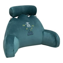 Back Rest Pillow for Sitting in Bed Adult Velvet Reading Pillow with Arms Support Cushion for Sitting Up on Couch Sofa Floor Watching TV Reading Gaming Dorm Essentials