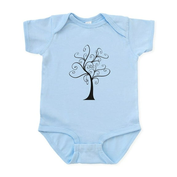 CafePress - Swirly Tree Infant Bodysuit - Baby Light Bodysuit, Size Newborn - 24 Months