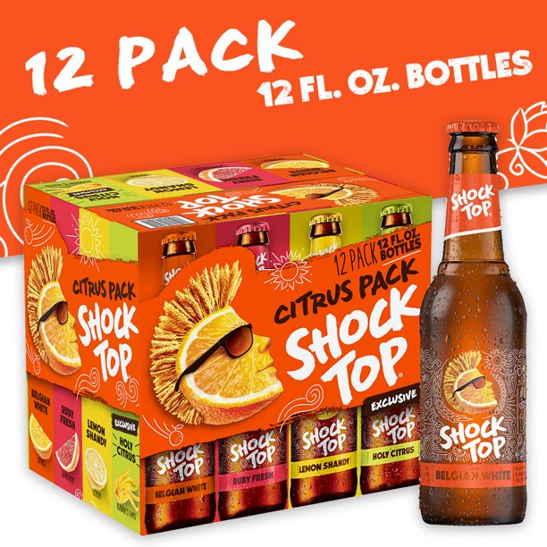 Shock Top Citrus Beer Variety Pack 12 Pack Beer 12 Fl Oz Bottles 5 2 Abv Walmart Com Walmart Com