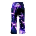 thumbnail image 2 of Lightweight Summer Trousers Women Ladies Cotton Linen Boho Trousers with Pocket Floral Printed Cropped Pants Elastic Waisted Wide Leg Trousers Vintage Ethnic Trousers Hippie Palazzo Pants, 2 of 4