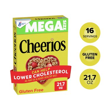 General Mills Cheerios Toasted Whole Grain Oat Cereal, 20.35 oz., 2 ...