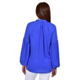 thumbnail image 2 of NY Collection Long Sleeve Mandarin Collar Blouse, 2 of 2
