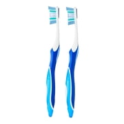 Equate Brilliance Total Care Manual Toothbrushes with Tongue and Cheek Cleaner, Medium, 2 Count