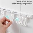 thumbnail image 2 of 30/40cm Slide Rail Rack Hanger with S Hooks, Wall Mounted Utensil Rack Hook Track for Kitchen Cabinet, 2 of 5