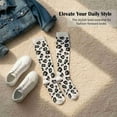 thumbnail image 5 of COUVER Women's Animal Print Knee High Fashion Socks Zebra Light Grey One Size 1 Pair (Womens), 5 of 6