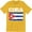 Gold, variant on Cuba Fashion Country Souvenir Pride logo Cuban heritage national Flag Tee Shirt