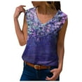 thumbnail image 1 of Fridja Femmes Casual V-Cou Imprimé Top Chemisier Camisole, 1 of 9