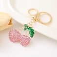 thumbnail image 2 of Rhinestone Keychain Cute Sparkling Cherry Key Chains Key Ring Chain Holder Accessories Gift for Purses Bag Handbag, 2 of 4