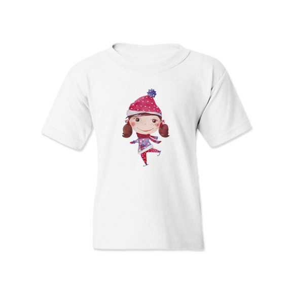 Ice Skating Girl T-Shirt Juniors -Image by Shutterstock,  x-Small