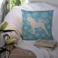 thumbnail image 3 of Winter Snowflake Dog Profile Art Fabric Decorative Pillow, 3 of 4