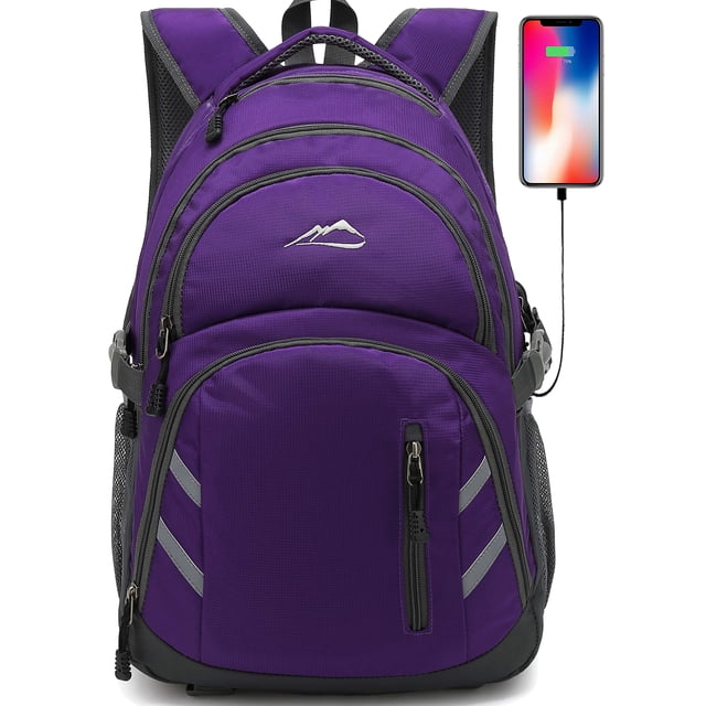 Mochila ProeTrade para portátil universitario y viajes, color morado