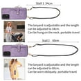thumbnail image 6 of ELEHOLD Samsung Galaxy A04E Crossbody Wallet Case, Zipper PU Leather Phone Case with Card Holder Wrist Strap Purse Cover for Samsung Galaxy A04E,Purple, 6 of 7