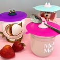 thumbnail image 6 of Wrapables Silicone Cup Lids, Anti-Dust Airtight Mug Covers for Hot and Cold Beverages (Set of 6), Cat Ears, 6 of 10
