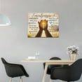 thumbnail image 3 of Christian Cross In Hands Wall Art Rustic I Can Only Imagine Wall Decor Gold Country Pictures Canvas Prints Motivational Framed Modern Artwork for Church Home Living Room Bedroom Bathroom 16"x12", 3 of 6