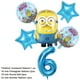 thumbnail image 3 of 2024 Nuevas cápsulas pequeñas de ojos grandes lindas amarillas, suministros de decoración para fiesta de cumpleaños, cubiertos desechables, fondo con globos para bebé, 3 of 5