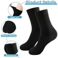 thumbnail image 6 of Bocaoying 6 Pairs Women Cotton Socks, Anti Odor Blister Proof Casual Calf Socks, Soft Cozy Breathable Black Socks for Women US Size 5-7.5, 6 of 7