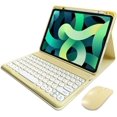 thumbnail image 1 of iPad 10th Generation 2022 Keyboard Case with Mouse Cute Round Keys Detachable Bluetooth Keyboard Slim Smart Cover with Pencil Holder, 1 of 5