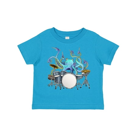 

Inktastic Cute Blue Octopus Drumming Gift Toddler Boy or Toddler Girl T-Shirt