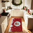 thumbnail image 4 of Christmas Floor Mat, Absorbent Polyester Entrance Mat, Non-Slip Indoor Door Mat for Kitchen, Bathroom, Entryway Holiday Decoration, Soft Cushioned Low-Profile Rug, Easy to Clean, 23.62x15.75 in, 4 of 6