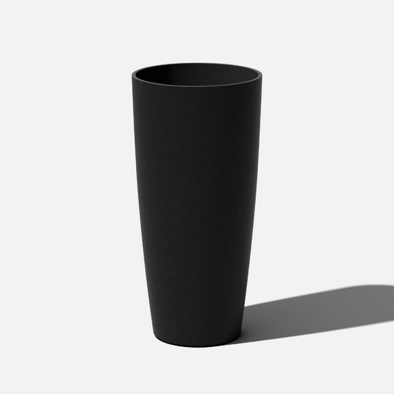 Veradek Mason Series Selena 28" Plastic-Stone Planter - Black