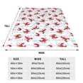 thumbnail image 3 of Honeii Cartoon Lobsters Print Fleece Blanket - Throw Blanket for Bed, Sofa, Couch, Camping, and Travel , Microplush Ultra Soft Warm Blanket-40"x30", 3 of 7
