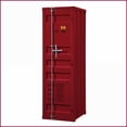thumbnail image 6 of Chests & Wardrobes, Industrial Metal Wardrobe with Hanging Rod & Storage | Red | Metal, 6 of 6