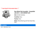 thumbnail image 2 of Rear Wheel Hub Assembly - Compatible with 2014 - 2018 INFINITI Q70 2015 2016 2017, 2 of 2