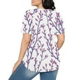 thumbnail image 4 of Short Sleeve Shirts for Women Casual Womens T Shirts Cotton Floral Tops for Women Summer Tops, 4 of 7