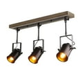 thumbnail image 7 of LNC Track Lighting Industrial Wood Canopy Ceiling Lights 3-Light Adjustable, 7 of 7