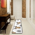 thumbnail image 3 of SKYSONIC 2X6 Feet Merry Christmas Deer Runner Rug with Rubber Backing, Winter Cute Snowflake Non Slip Entryway Rug Runner Washable Soft Area Rug Carpet for Hallway Bedroom Kitchen Decor, 3 of 6