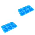 thumbnail image 4 of Cateissary Molde para rosquillas de 6 cavidades, bandeja antiadherente de silicona para hornear, resistente al calor, reutilizable, para hacer Azul 2piezas, 4 of 6
