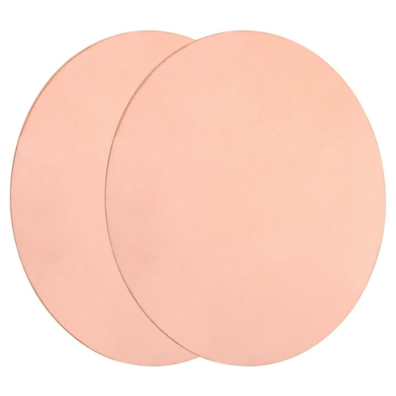 Uxcell 2 PackCopper Round Plate, 0.04"(1mm) Thick 6"(150mm) Dia T2 Pure Copper Sheet