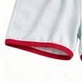 thumbnail image 6 of KPOPLK Toddler Baby Boys Clothes Summer Outfits Embroidered Short Sleeve Shirt Striped Shorts Set 2Pcs Boys Clothing Sets 12 Month-5T(3-6 Months,Red), 6 of 6