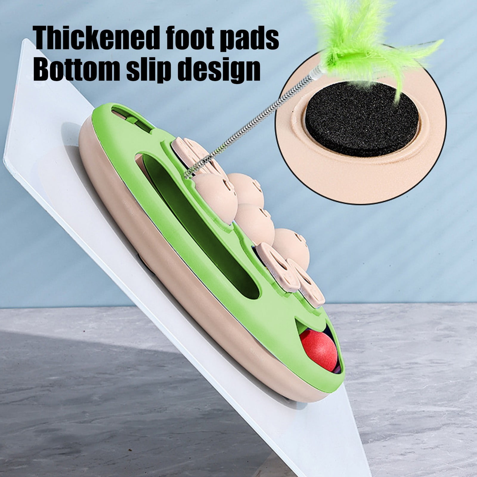 C Hide Food Pet Cat Dog Puzzle Toy Interactive Ball Spinning Wheel Feeder Slow Eating Boredom
