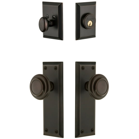 Grandeur Favcir_Sp_Eset_238 Fifth Avenue Solid Brass Single Cylinder Keyed Entry Knobset