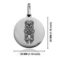 thumbnail image 2 of Stainless Steel Taniwha Maori Symbol Round Medallion Keychain Circle Ring, 2 of 2